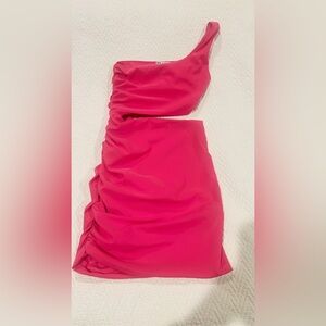Zara Pink One-Shoulder Dress